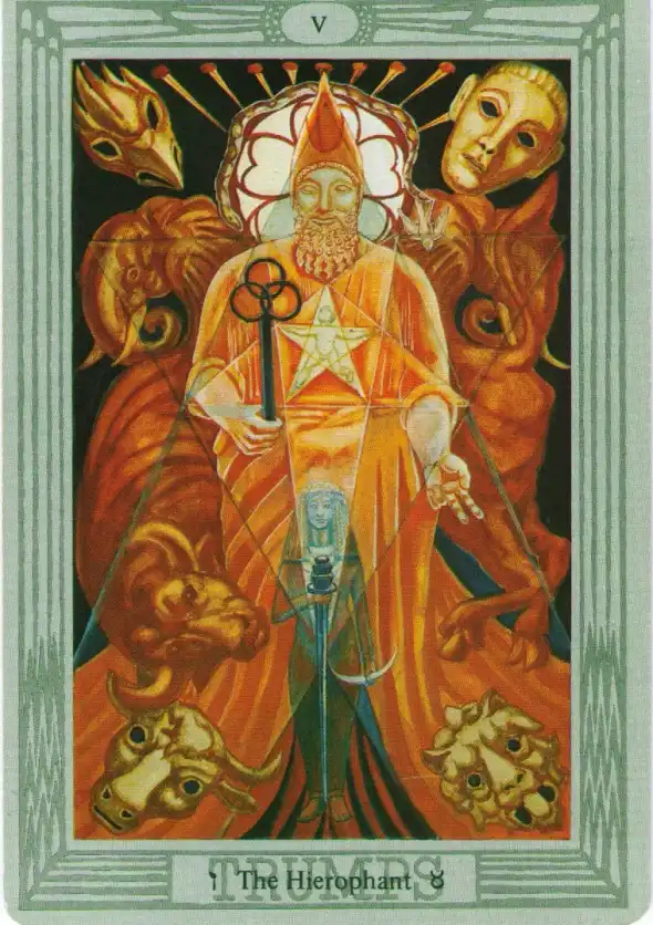 The Hierophant from Crowley & Harris's Thoth Tarot