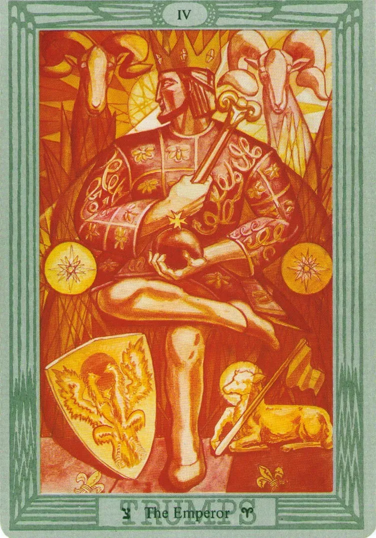 The Emperor from Crowley &#x26; Harris&#x27;s Thoth Tarot