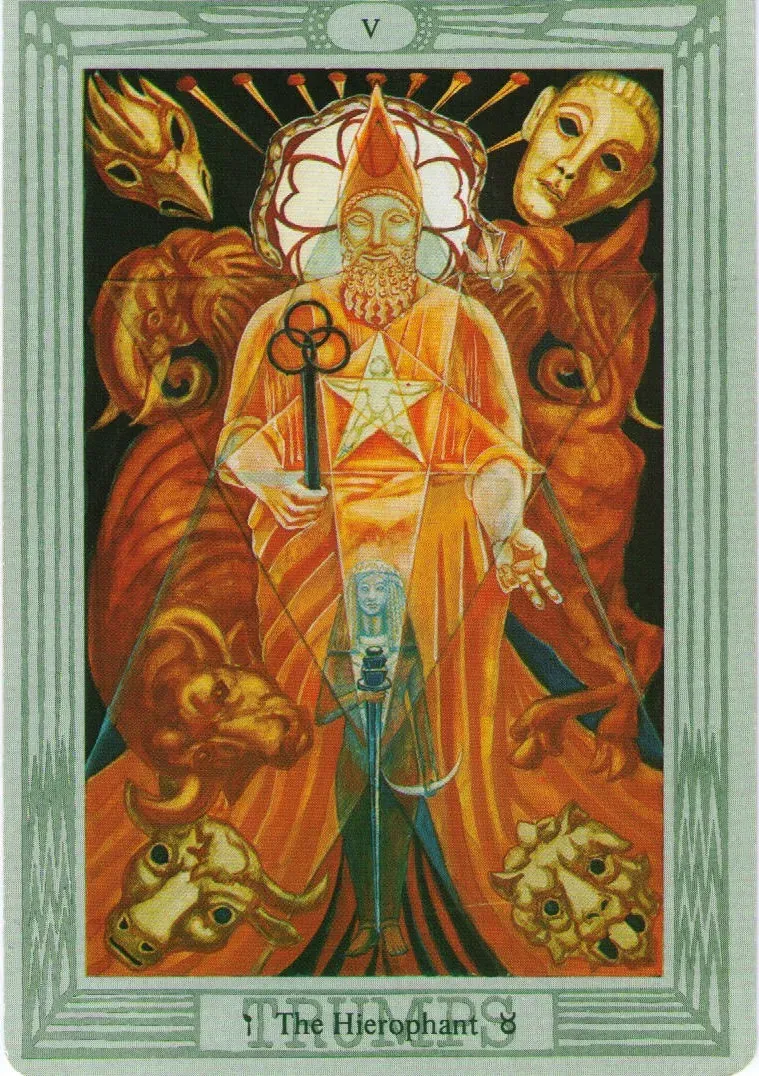 The Hierophant from Crowley &#x26; Harris&#x27;s Thoth Tarot