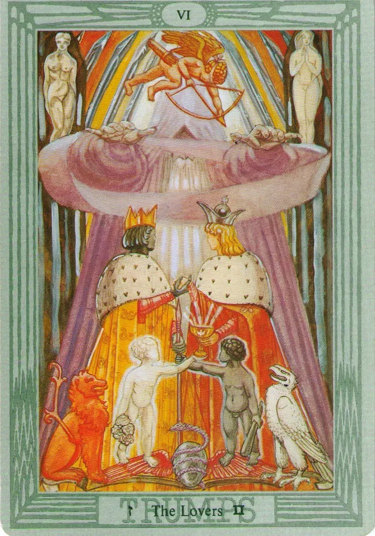 The Lovers from Crowley &#x26; Harris&#x27;s Thoth Tarot