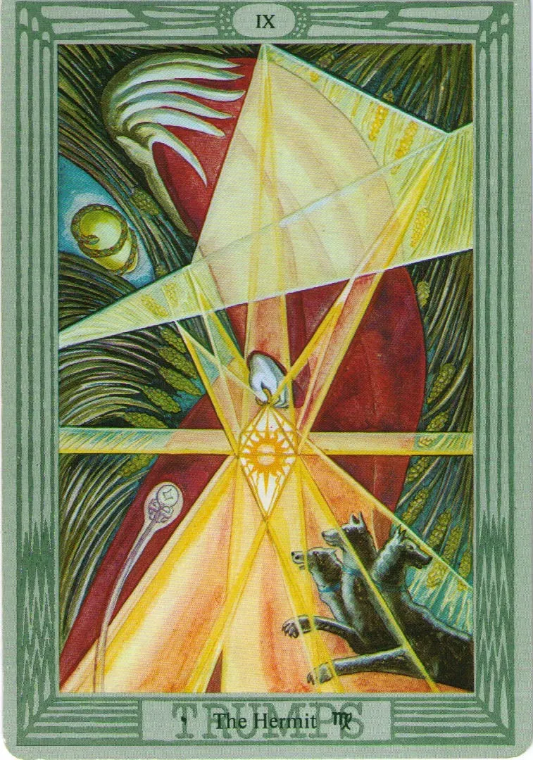 The Hermit from Crowley &#x26; Harris&#x27;s Thoth Tarot