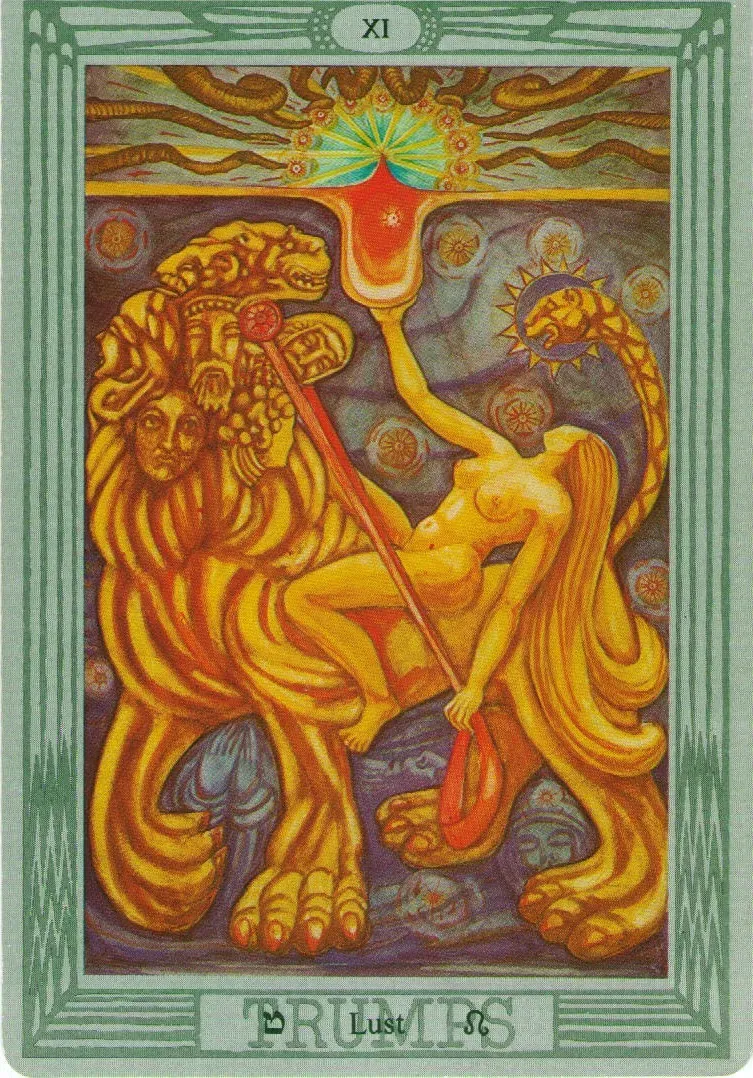 Lust from Crowley &#x26; Harris&#x27;s Thoth Tarot