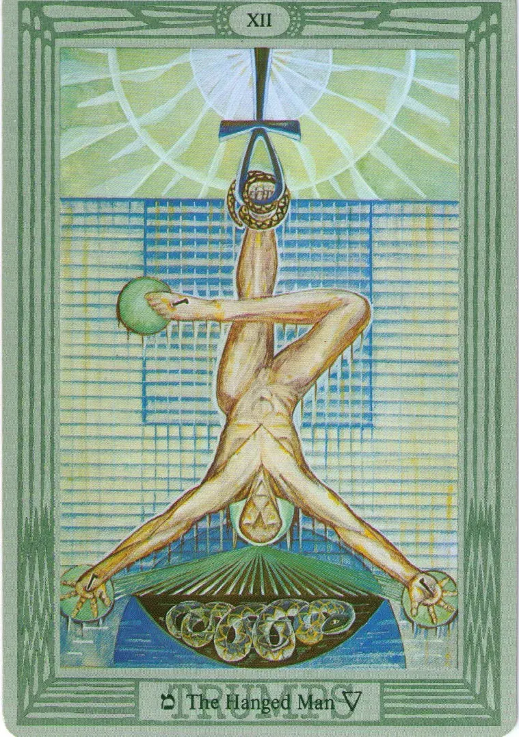 The Hanged Man from Crowley & Harris's Thoth Tarot
