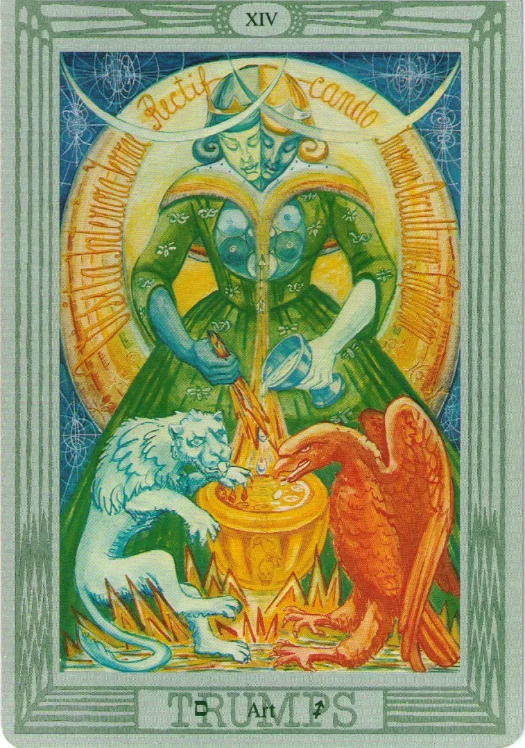 The trump "Art" from Crowley & Harris's Thoth Tarot