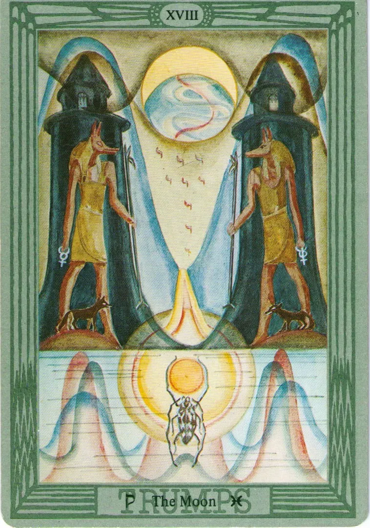 The Moon from Crowley &#x26; Harris&#x27;s Thoth Tarot