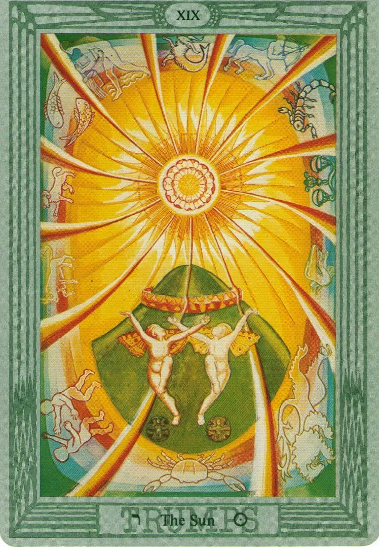 The Sun from Crowley &#x26; Harris&#x27;s Thoth Tarot