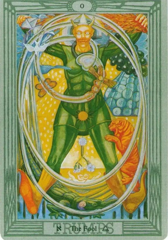 The Fool from Crowley & Harris's Thoth Tarot