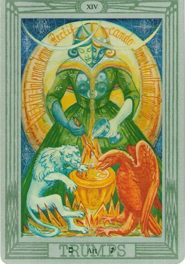 The trump "Art" from Crowley & Harris's Thoth Tarot