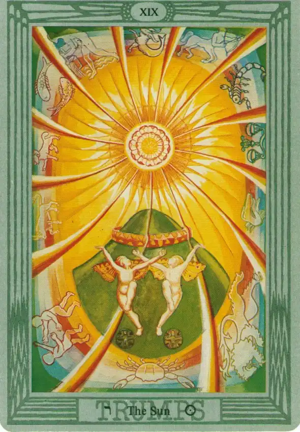 The Sun from Crowley & Harris's Thoth Tarot