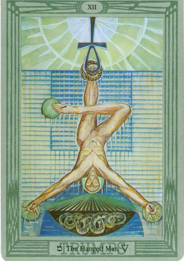 The Hanged Man from Crowley & Harris's Thoth Tarot